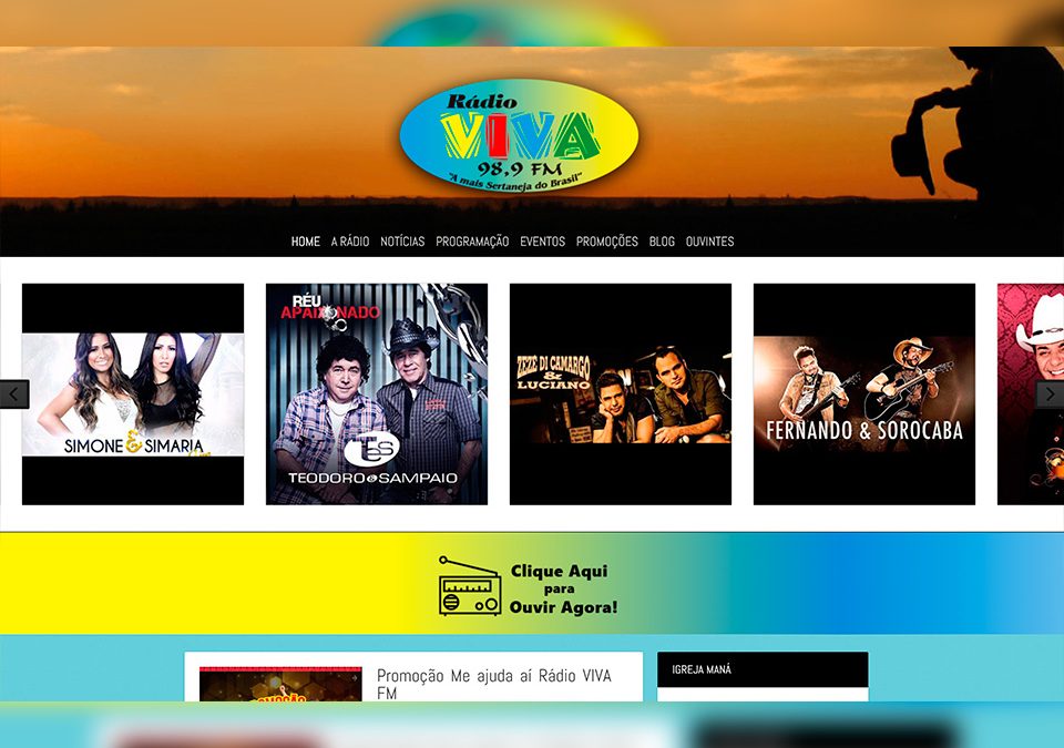 Rádio VIVA FM Portfólio Guarda Site