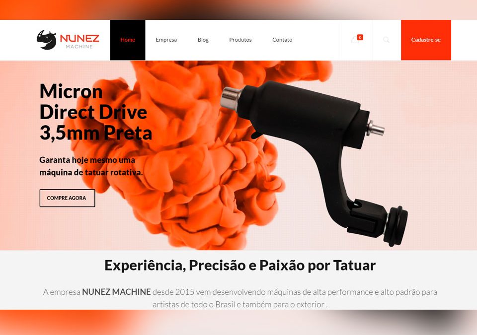 Nunez Machine Máquina de Tatuar Rotativa Portfólio Guarda Site