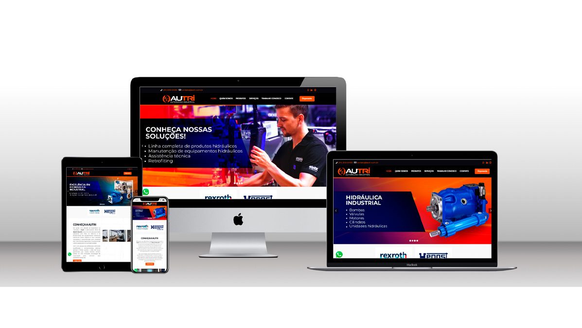 Site criado para empresa de automação industrial Autri