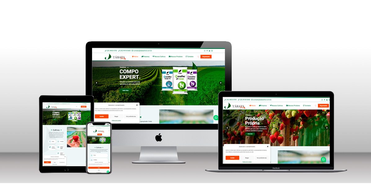 Criação do site para empresa Tabata Frut insumo Agrícolas