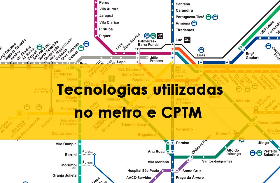 Tecnologias utilizadas no metro e cptm em São Paulo