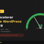 Capa do guia sobre como acelerar o site WordPress em 2026 com velocímetro do PageSpeed Insights marcando 98 pontos, dicas de cache, AVIF, CDN e Core Web Vitals — Guarda Site
